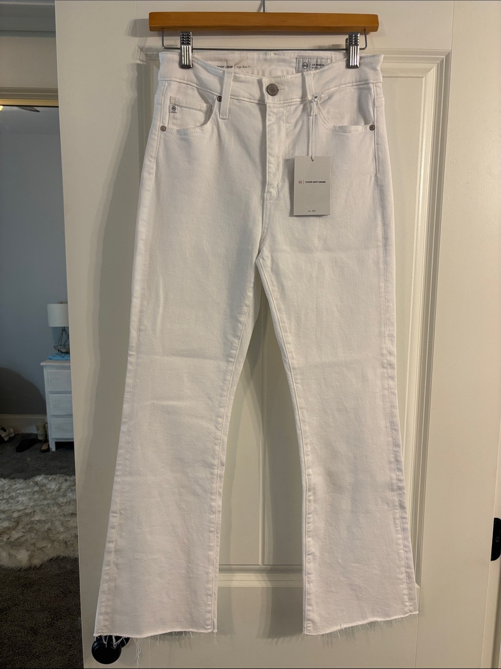 AG cloud soft denim High Rise Bootcut Jeans